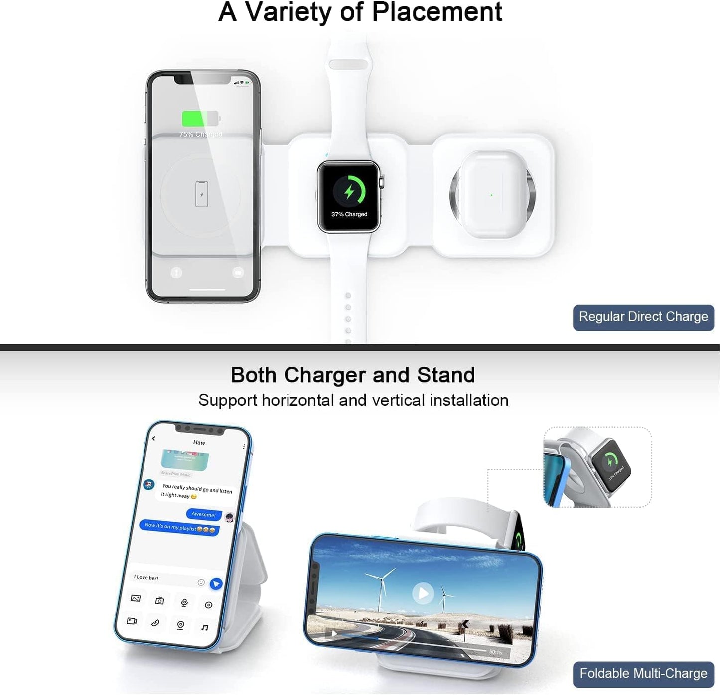 3 in 1 Wireless Charging Station