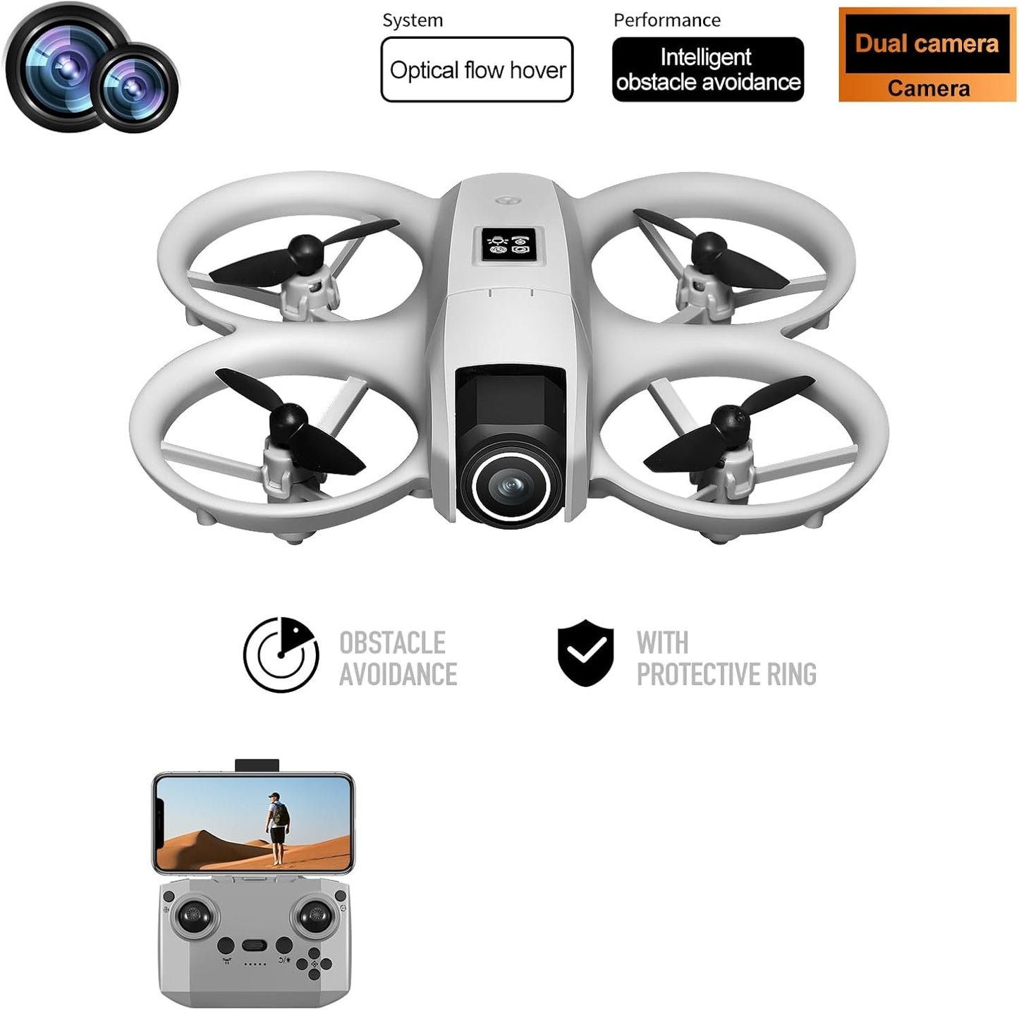 Optical Flow Dual-Camera Drone